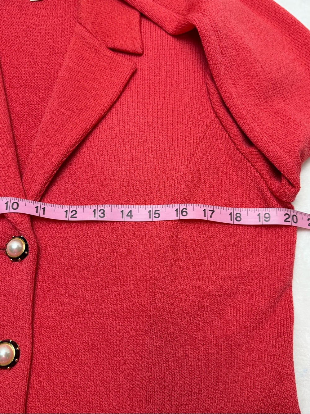 St. John Collection Coral Knit Blazer 10 Pearl Buttons Heritage Luxury Made USA - Picture 9 of 12